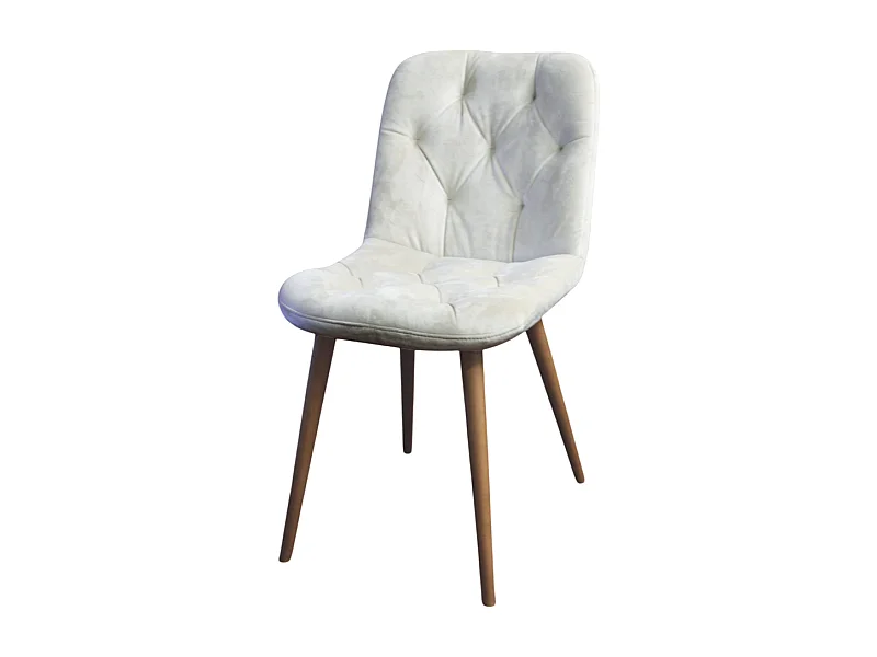 Sedia da interno in velluto gambe faggio