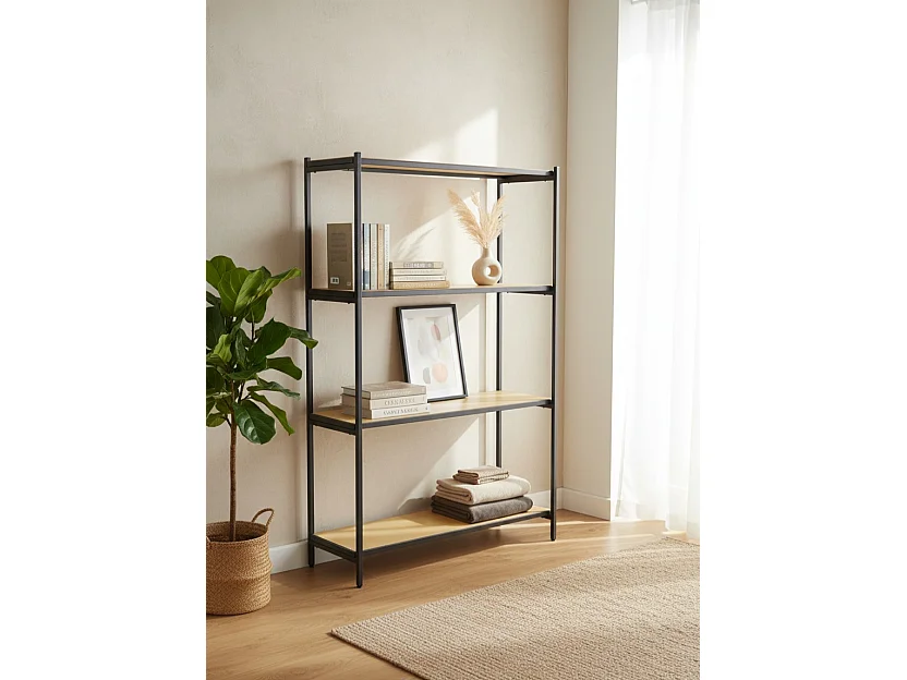 Scaffale multiripiano rovere