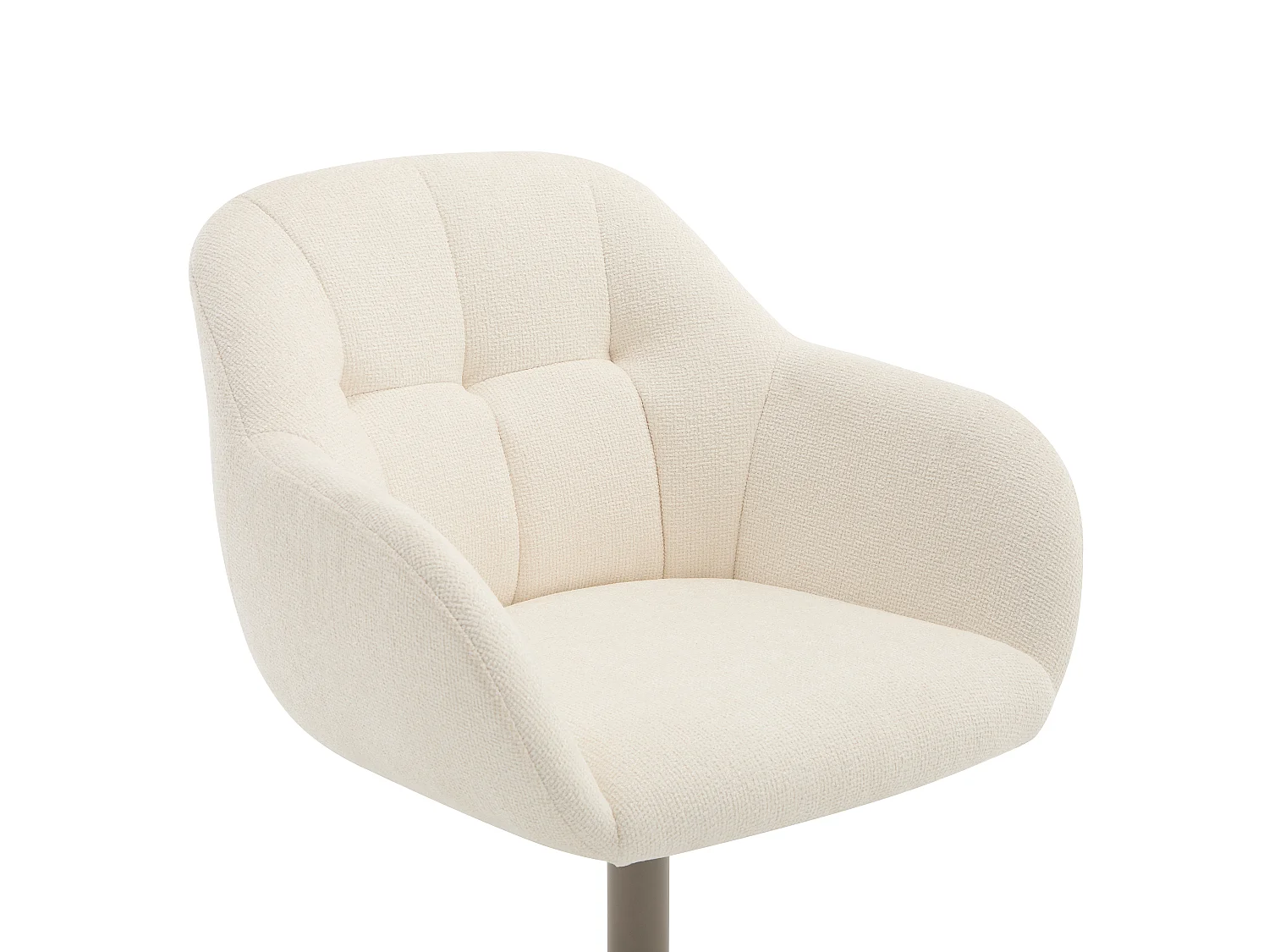 Chaise de bureau en tissu texturé – Crème et beige – LANCIEGA