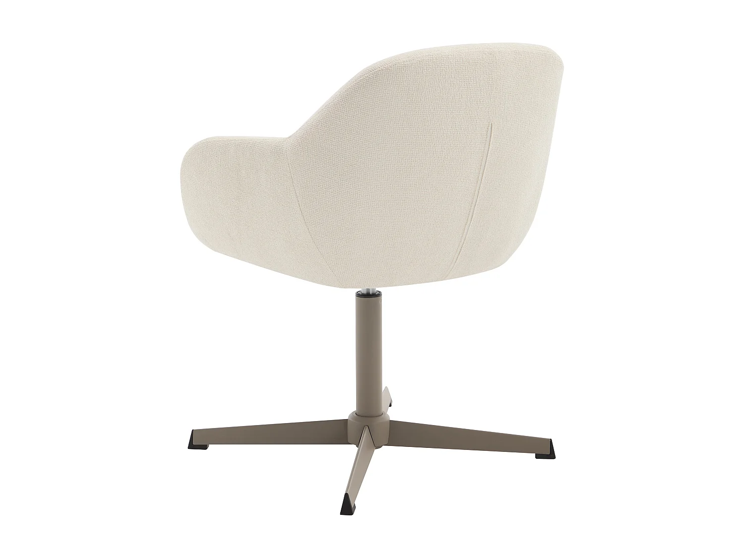 Chaise de bureau en tissu texturé – Crème et beige – LANCIEGA