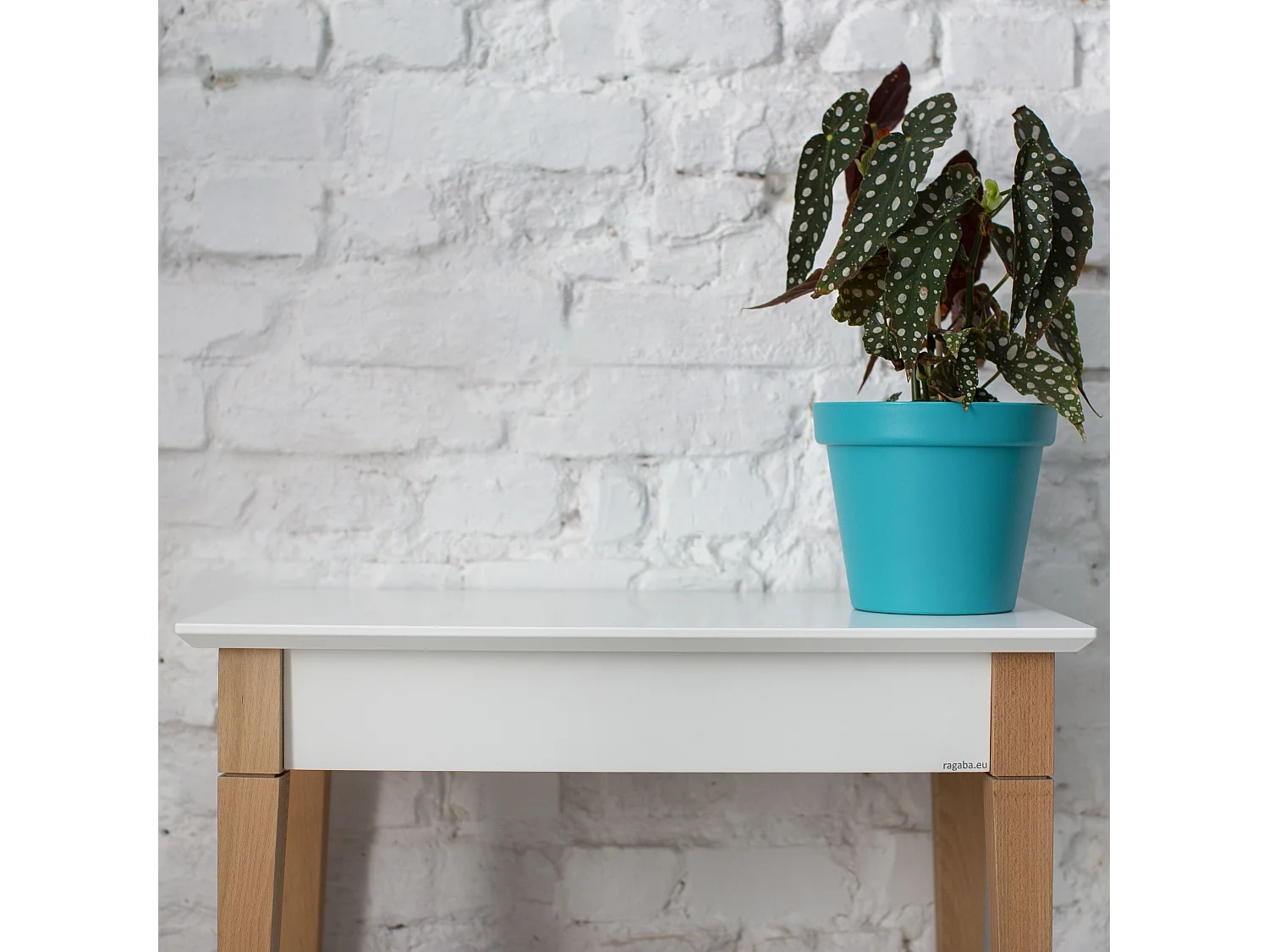 Kleiner Konsolentisch Mit Ablage 65 x 35 cm Mimo  Salbeigrün