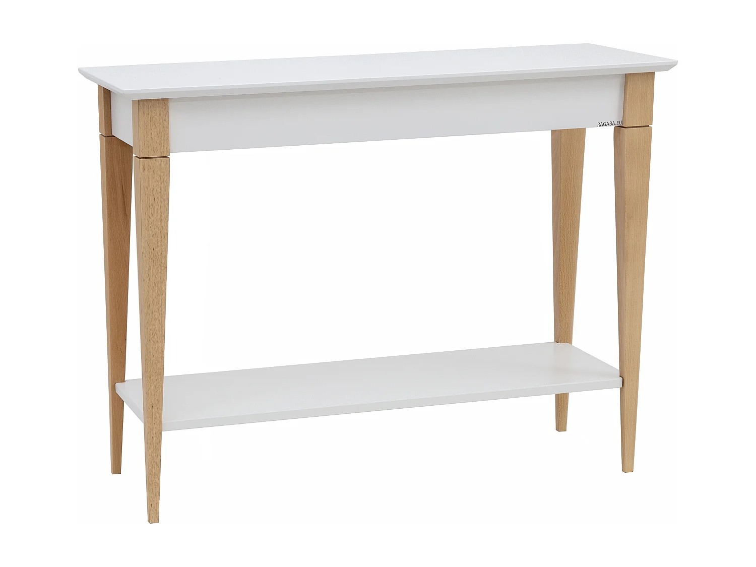 Kleiner Konsolentisch Mit Ablage 105 x 35 cm Mimo Weiß