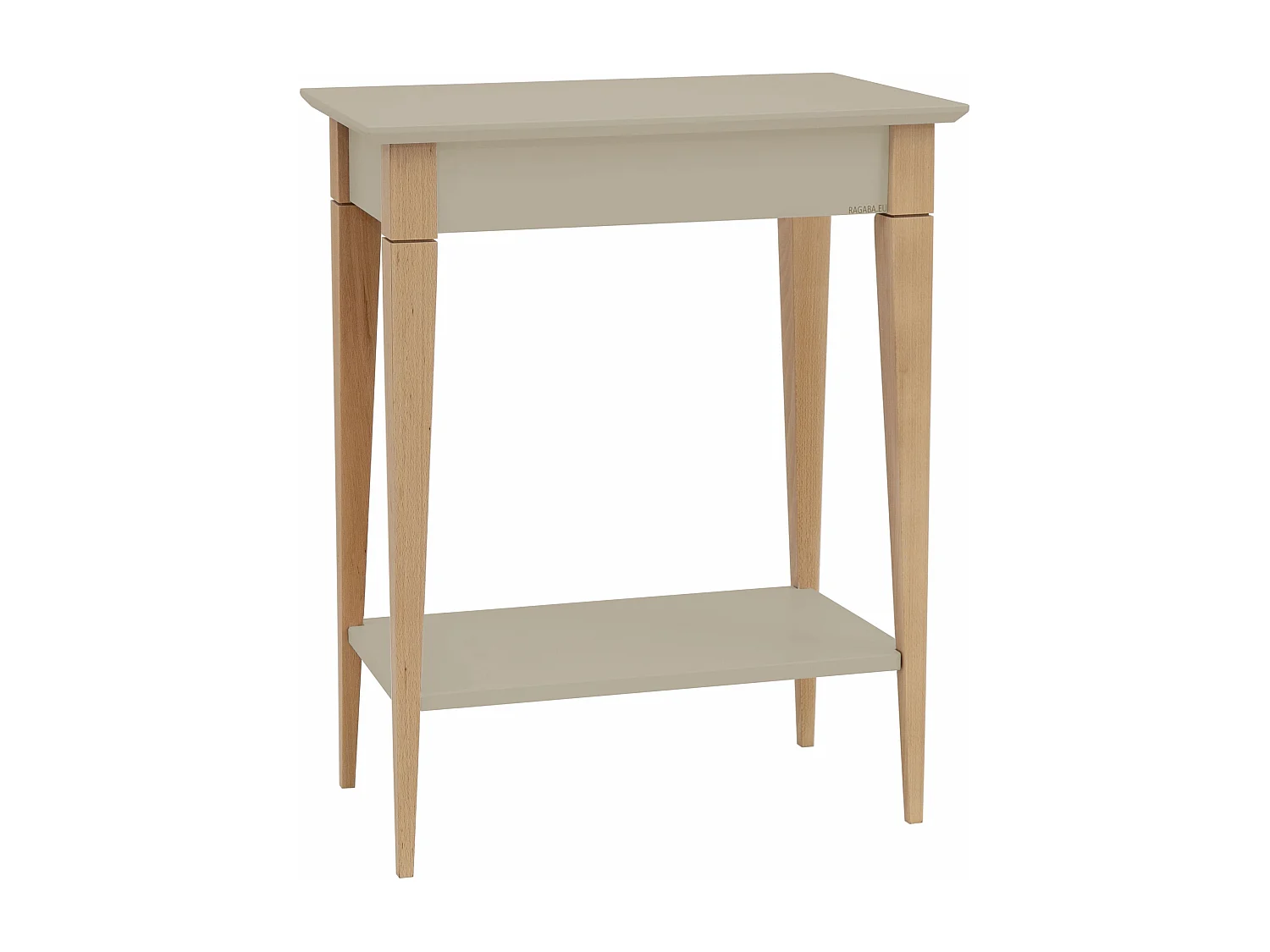 Kleiner Konsolentisch Mit Ablage 65 x 35 cm Mimo Braun Beige