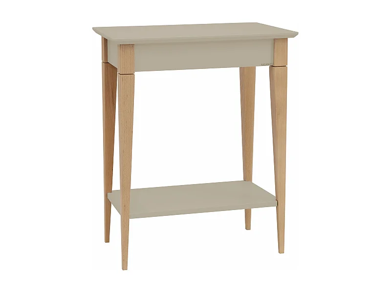 Kleiner Konsolentisch Mit Ablage 65 x 35 cm Mimo Braun Beige