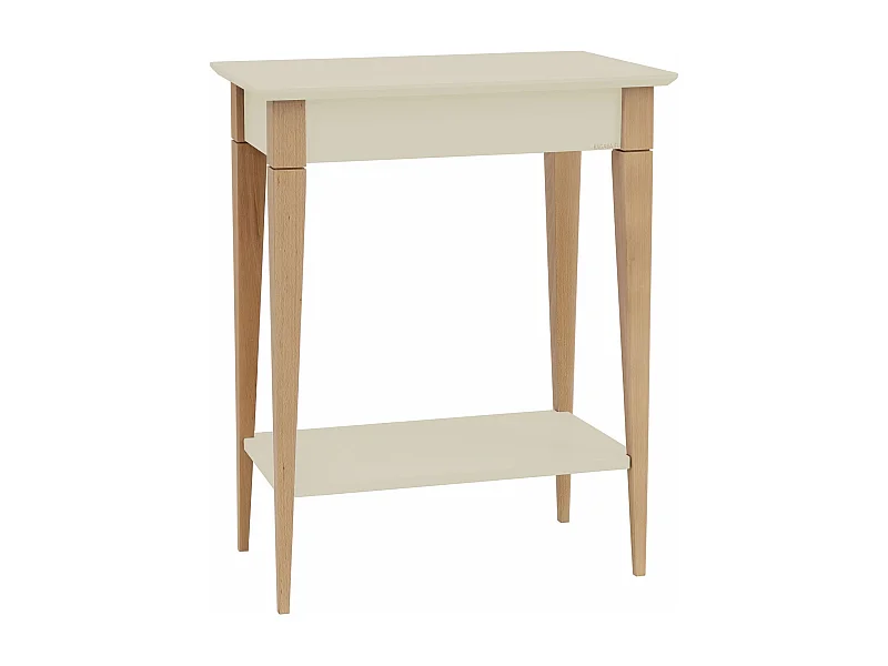 Kleiner Konsolentisch Mit Ablage 65 x 35 cm Mimo Perlweiß