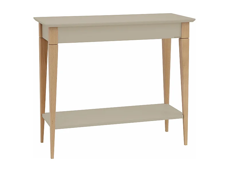 Kleiner Konsolentisch Mit Ablage 85 x 35 cm Mimo Braun Beige
