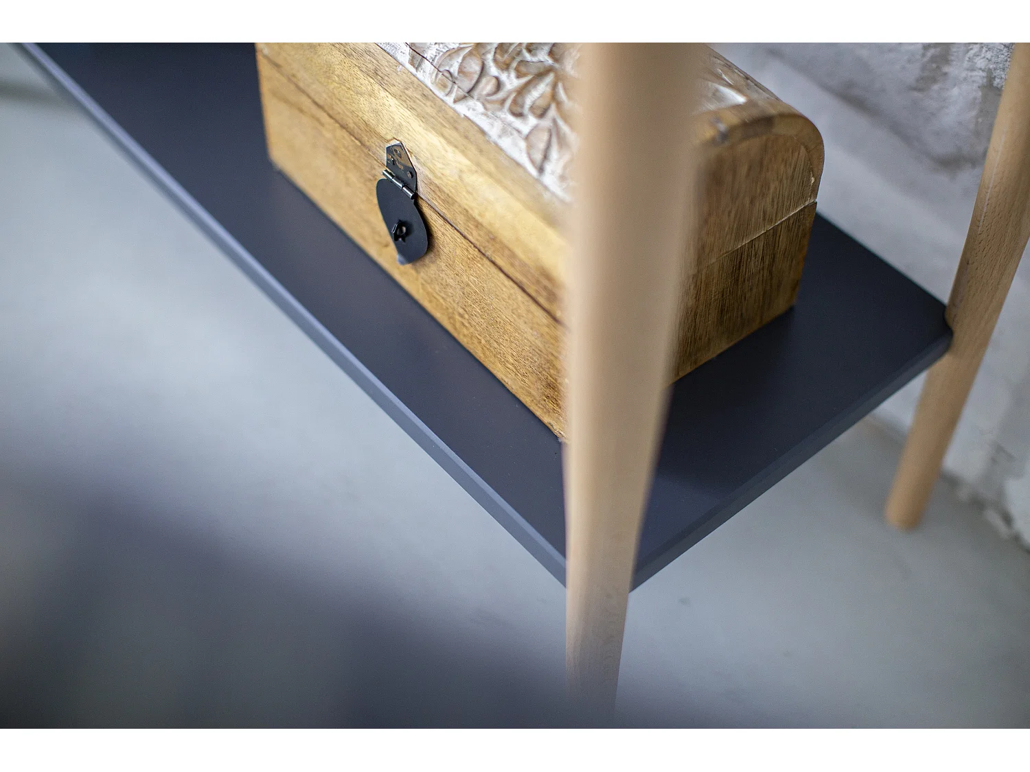 Kleiner Konsolentisch Mit Ablage 105 x 35 cm Mamo Weiß