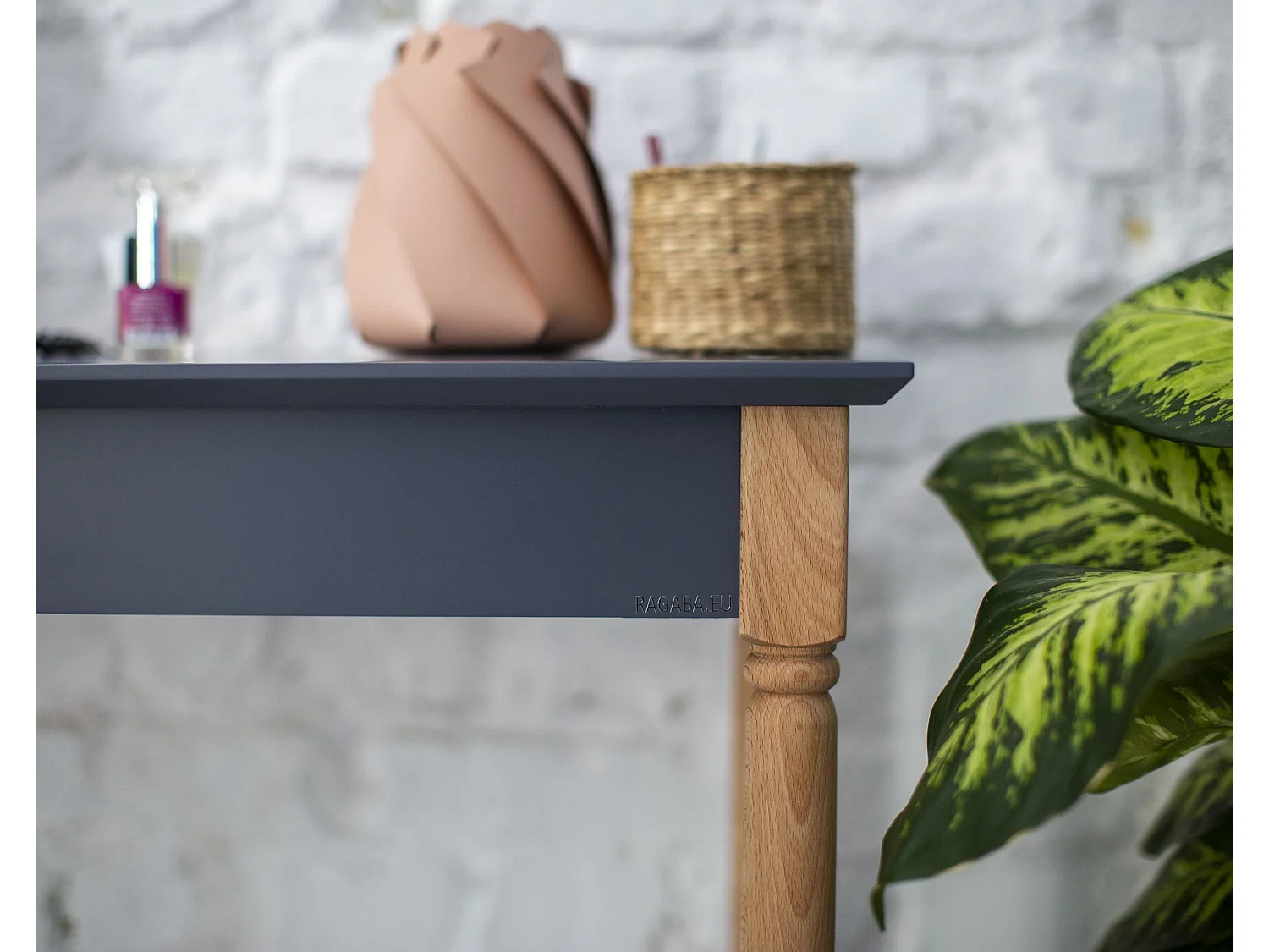 Kleiner Konsolentisch Mit Ablage 85 x 35 cm Mamo Perlweiß