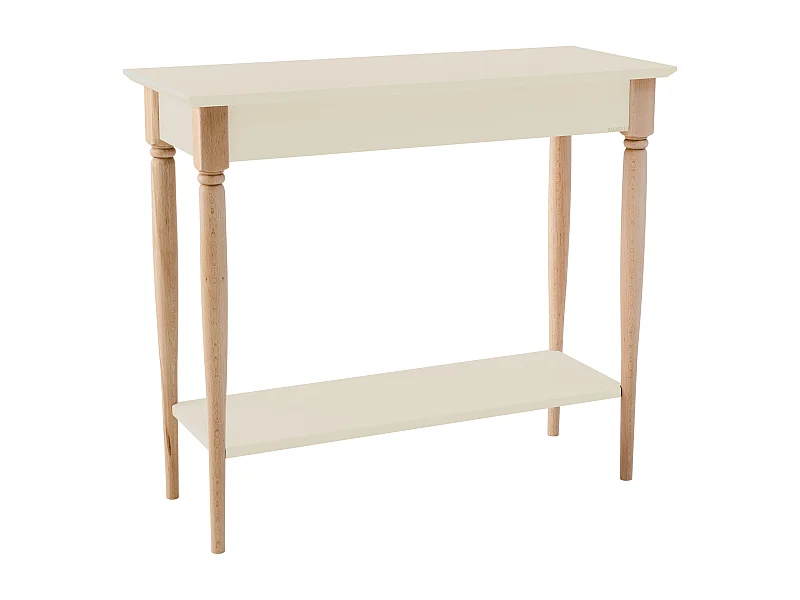 Kleiner Konsolentisch Mit Ablage 85 x 35 cm Mamo Perlweiß