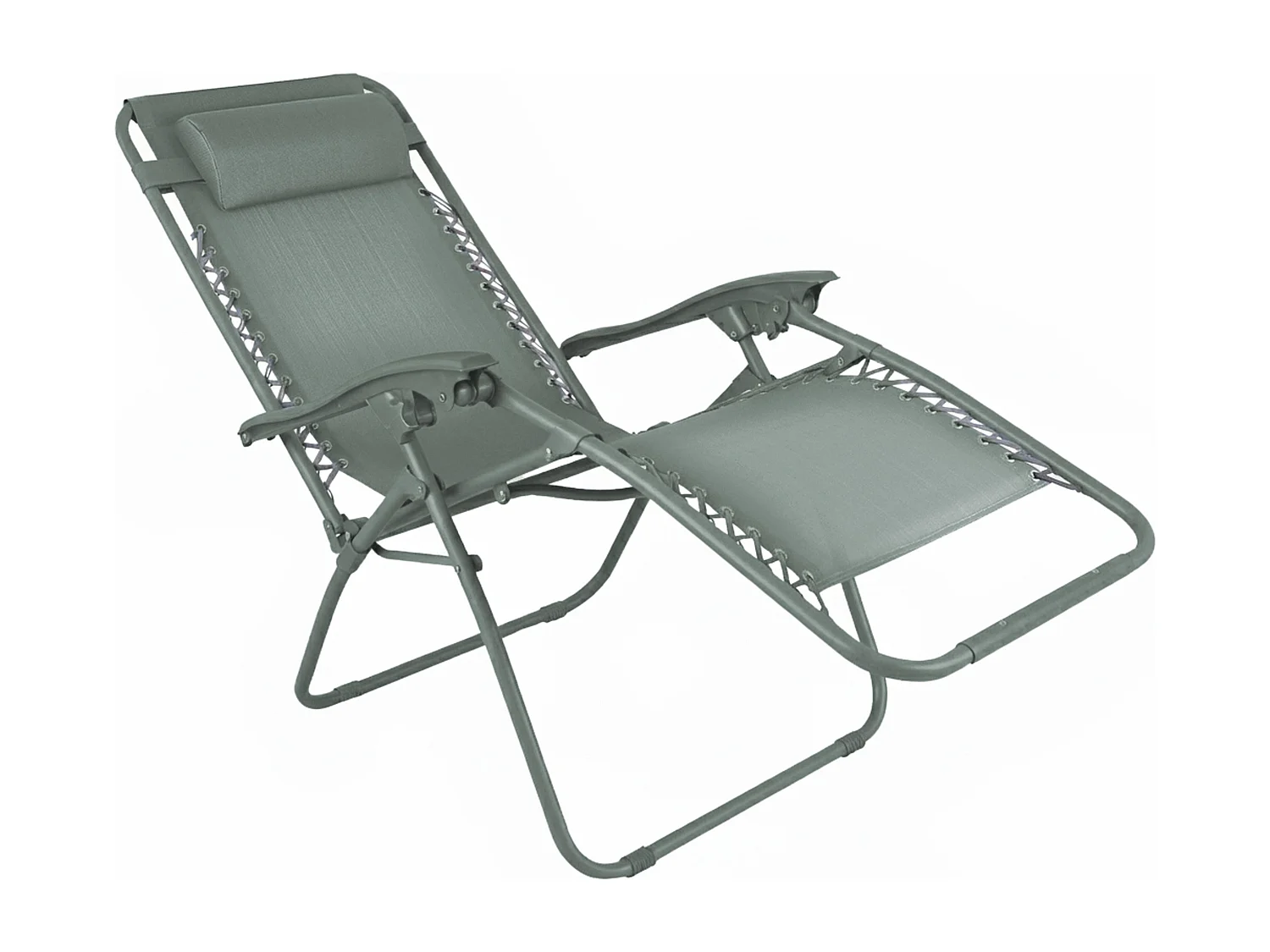 Lot de 2 fauteuils lounge inclinable en acier bleu foncé