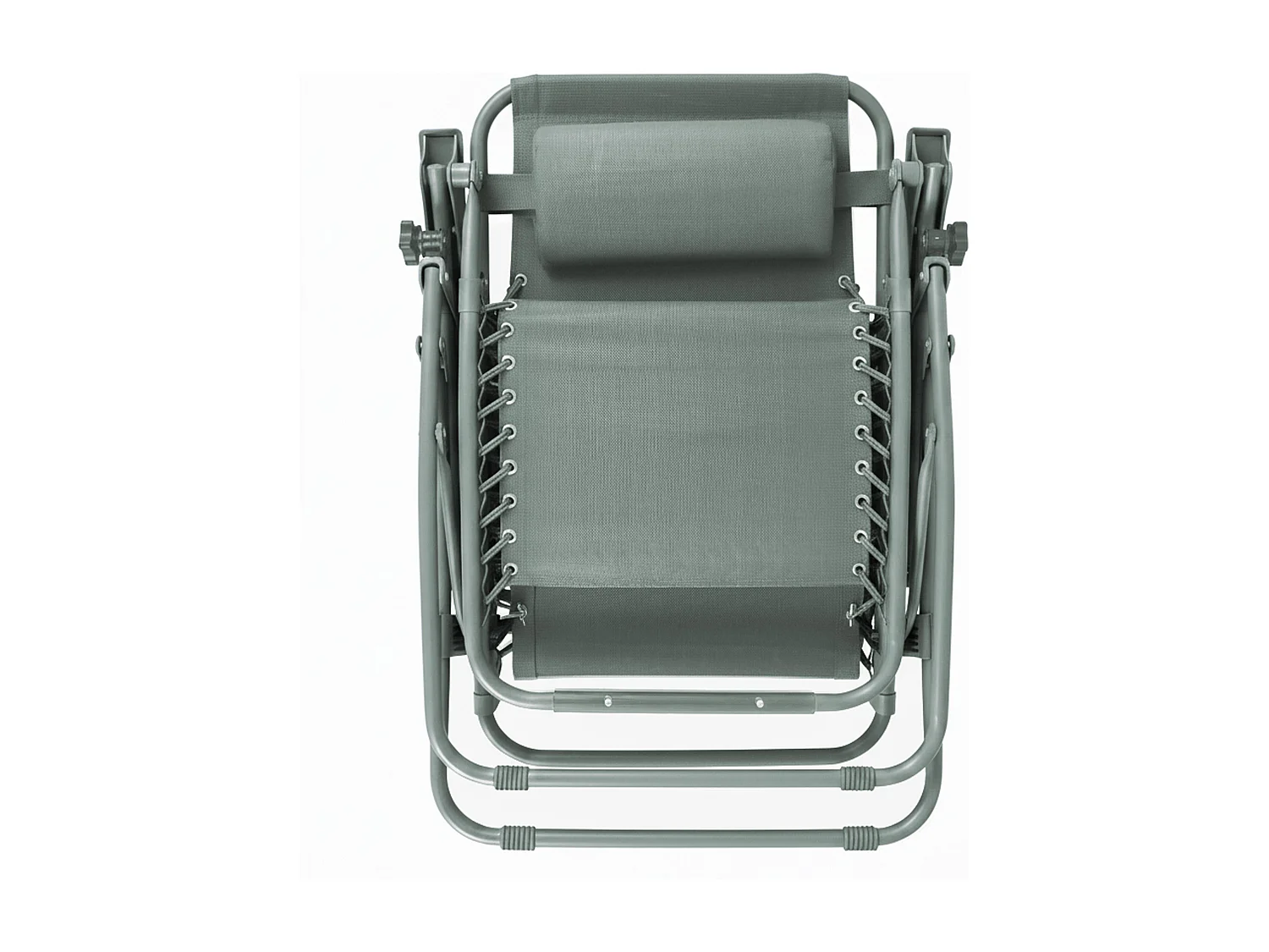 Lot de 2 fauteuils lounge inclinable en acier bleu foncé