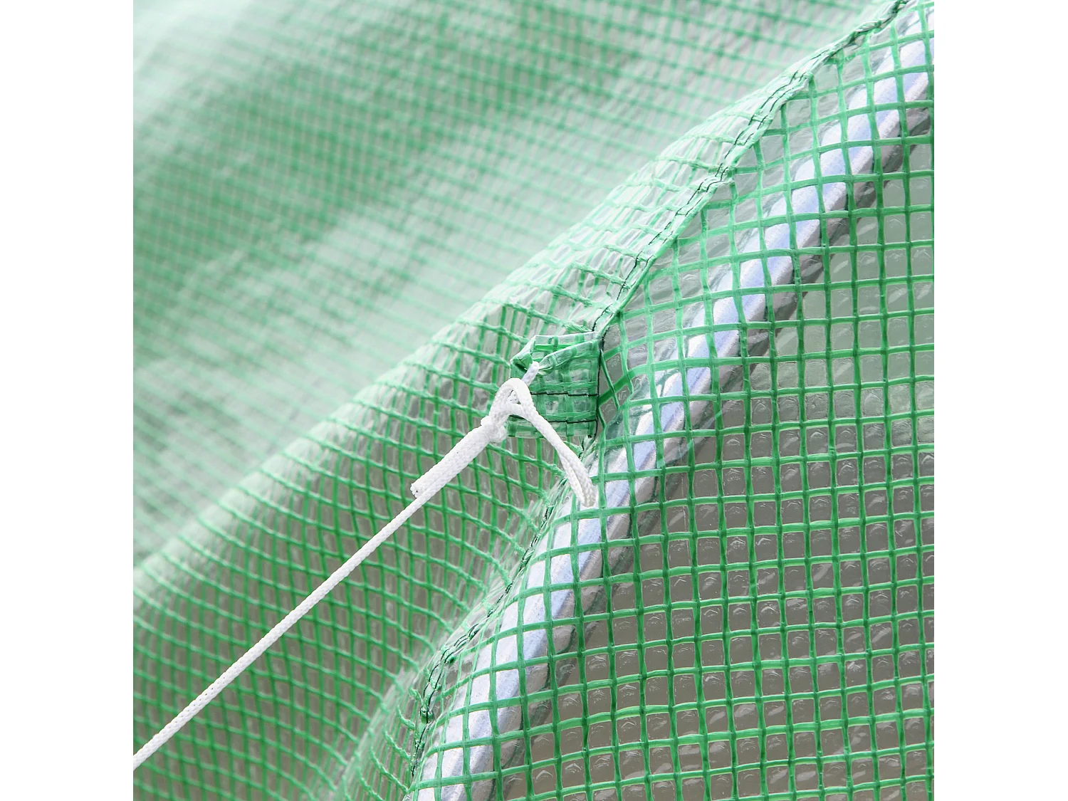 Serra a tunnel in pe e acciaio con porta e 6 finestre 3x2x2 m verde