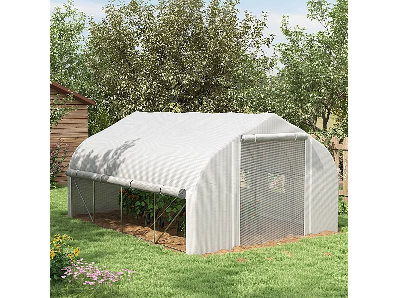 Serra per orto 4x3m copertura pe porta e finestre avvolgibili