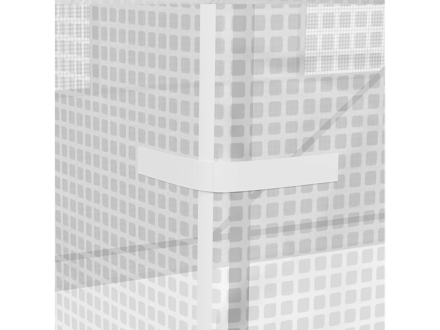 Serra da giardino a tunnel in acciaio e pe 2.5x2x2m bianco