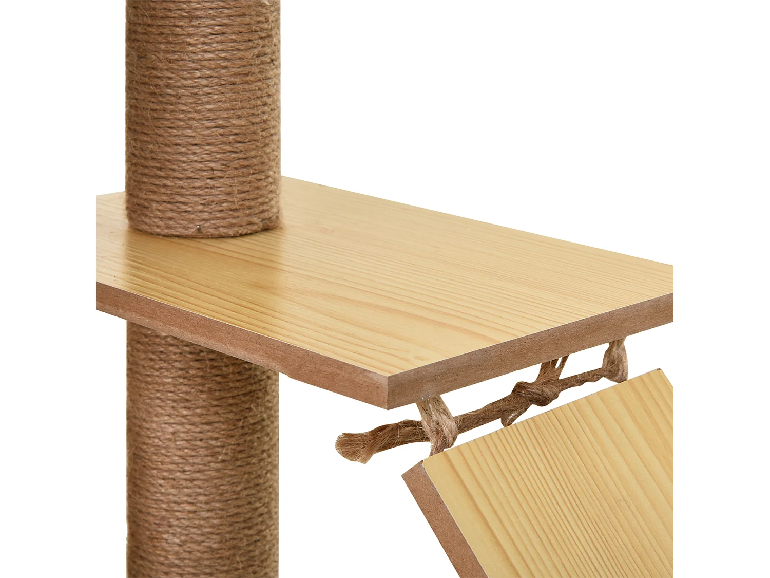 Albero tiragraffi per gatti con casetta, 2 lettini, amaca e pallina