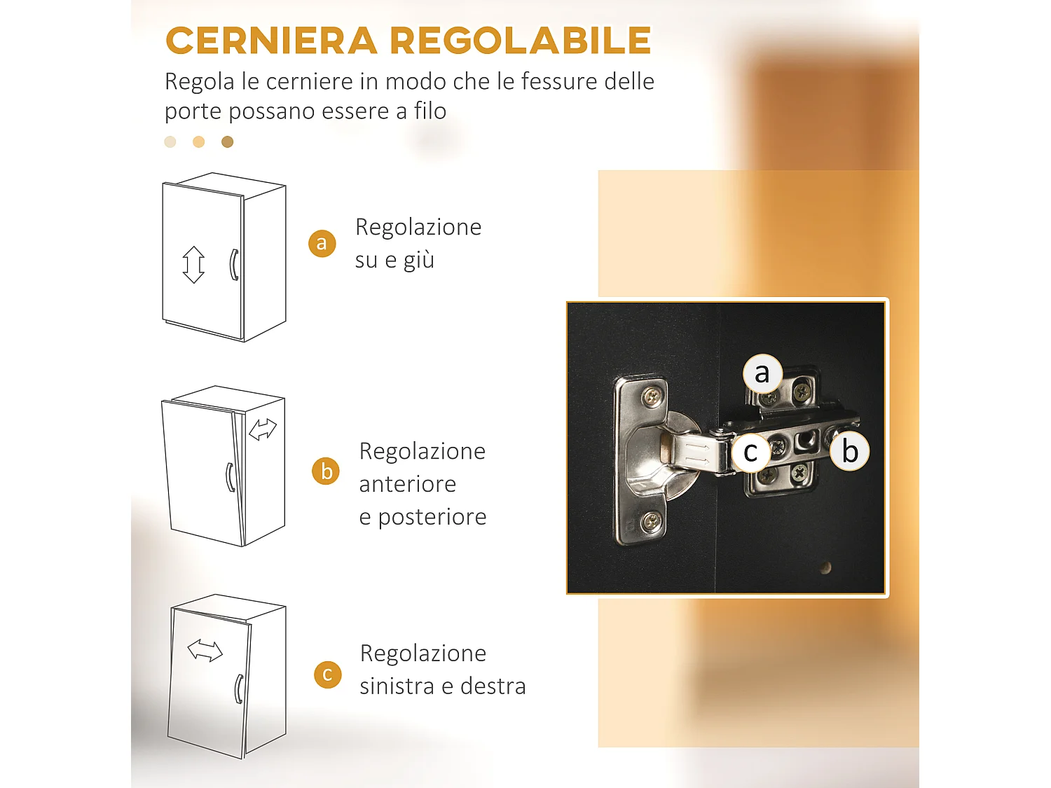Credenza cucina in legno con ripiani e armadietto 2 ante nero