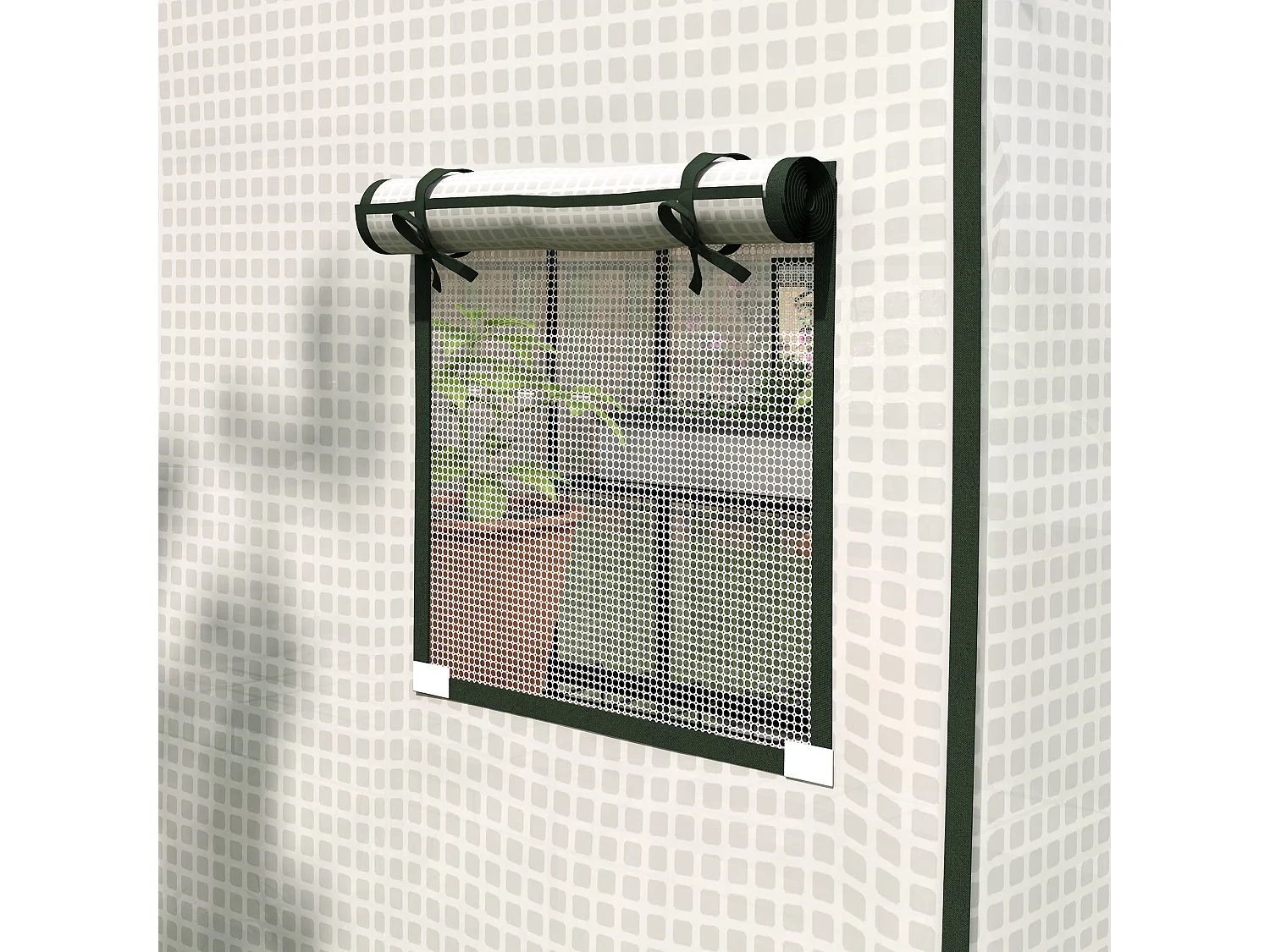 Copertura di ricambio per serra con porta e finestre in pe bianco