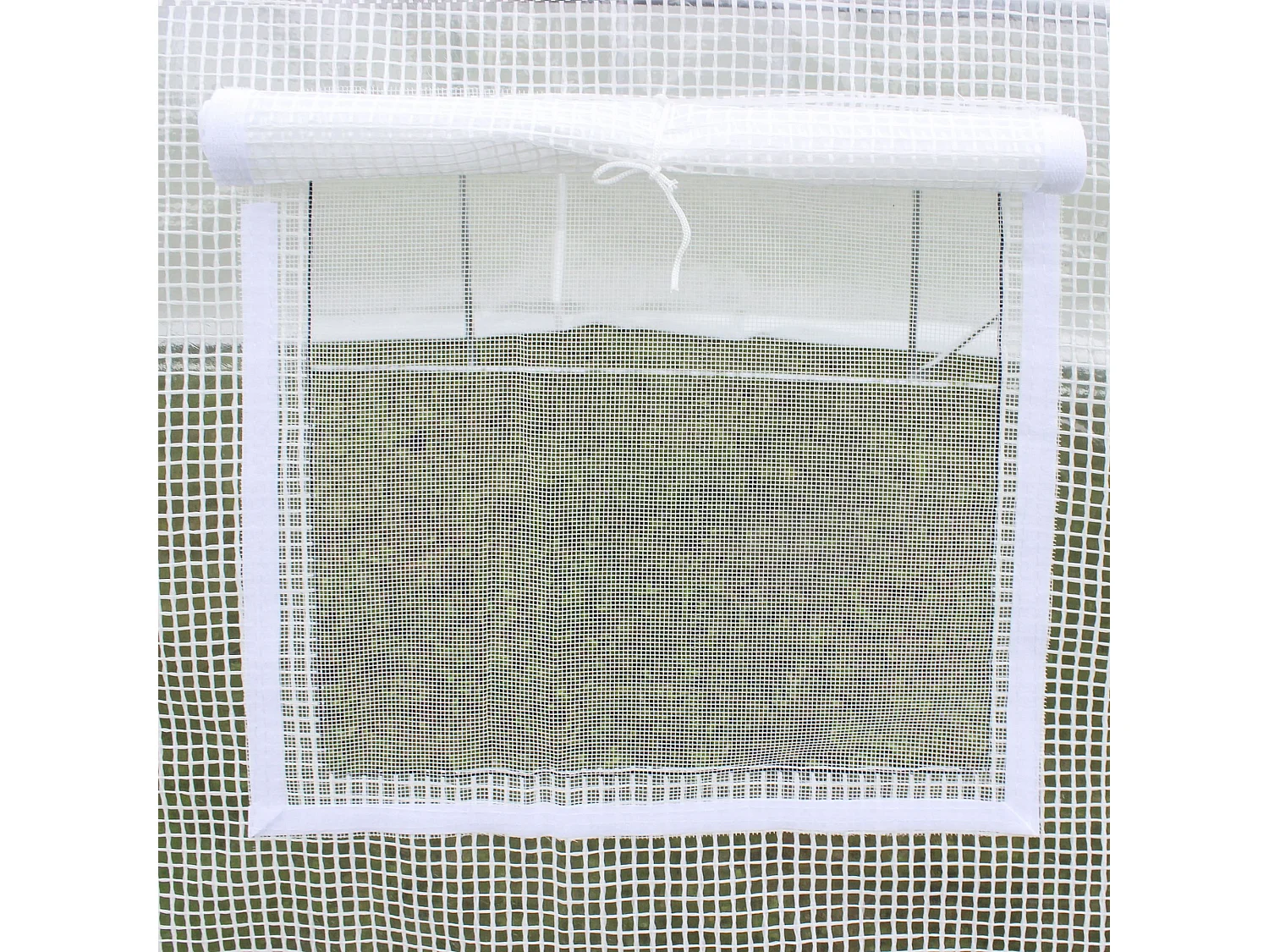 Telo per serra in pe da 6 finestre con bordi interrati 3x2x2 m bianco