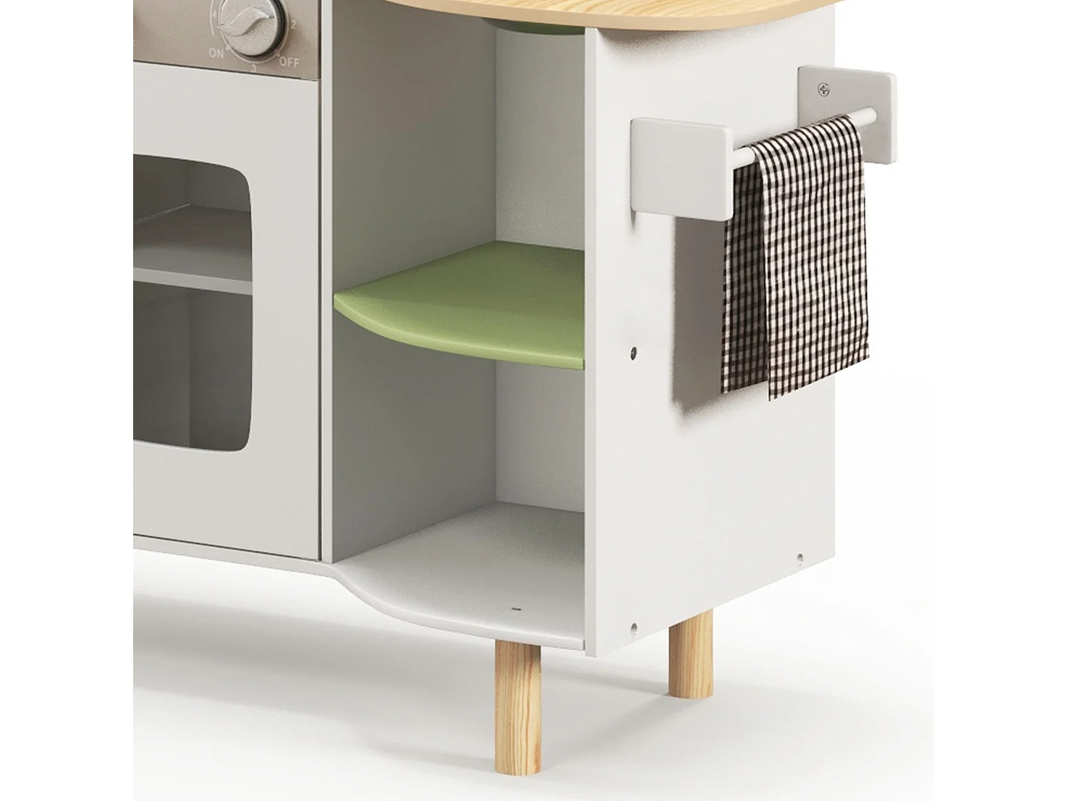 Cucina giocattolo per bambini 3-6 anni con ripiani e cassetti