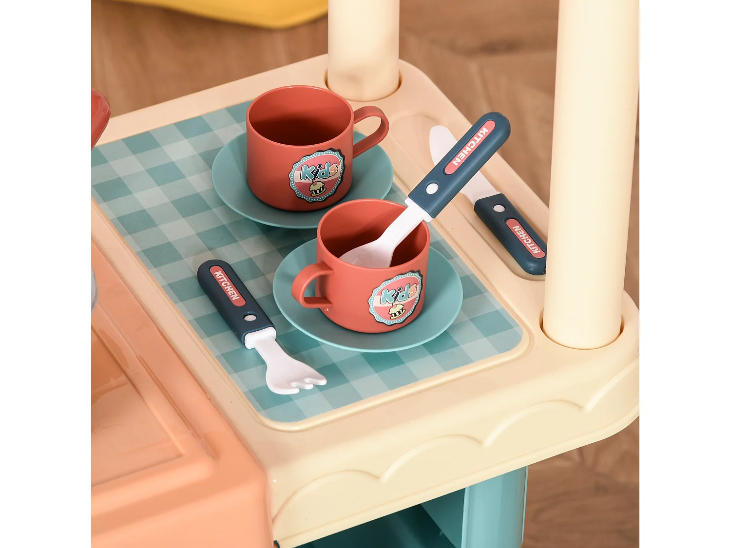 Cucina giocattolo per bambini 3-6 anni con 50 accessori inclusi