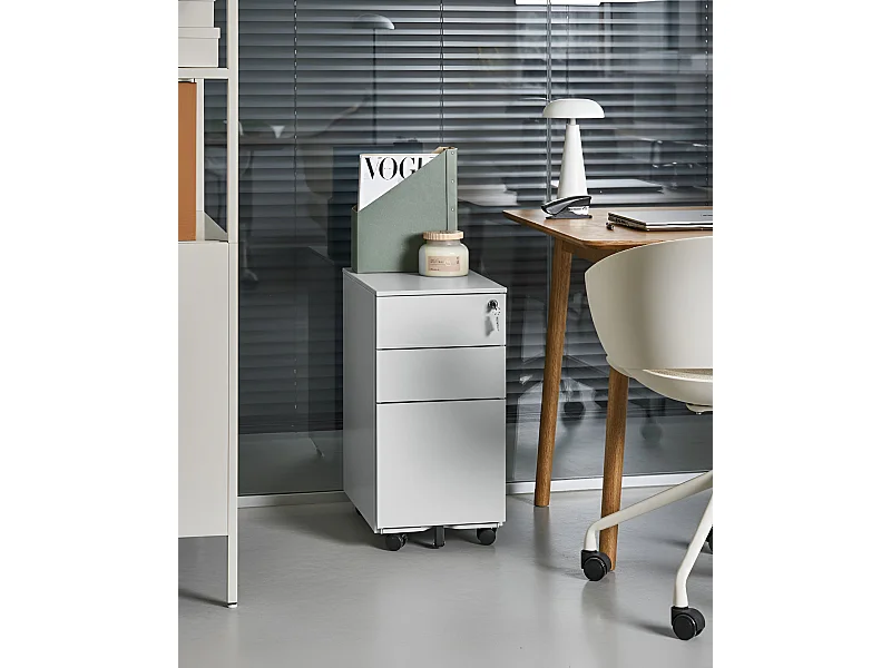 Meuble de rangement BOLSENA Métal Gris clair