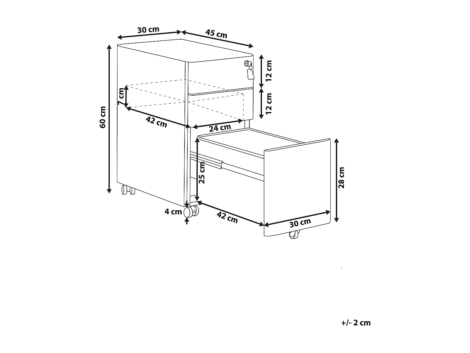 Meuble de rangement BOLSENA Métal Beige clair