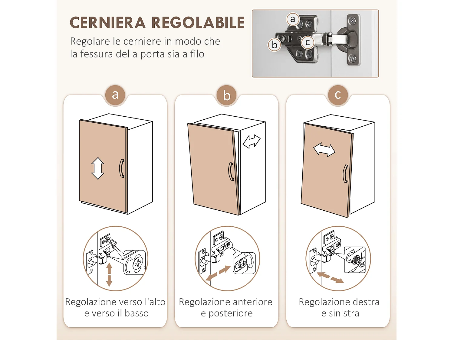 Armadio da cucina a 5 ripiani con spazio regolabile 40x35x180cm bianco
