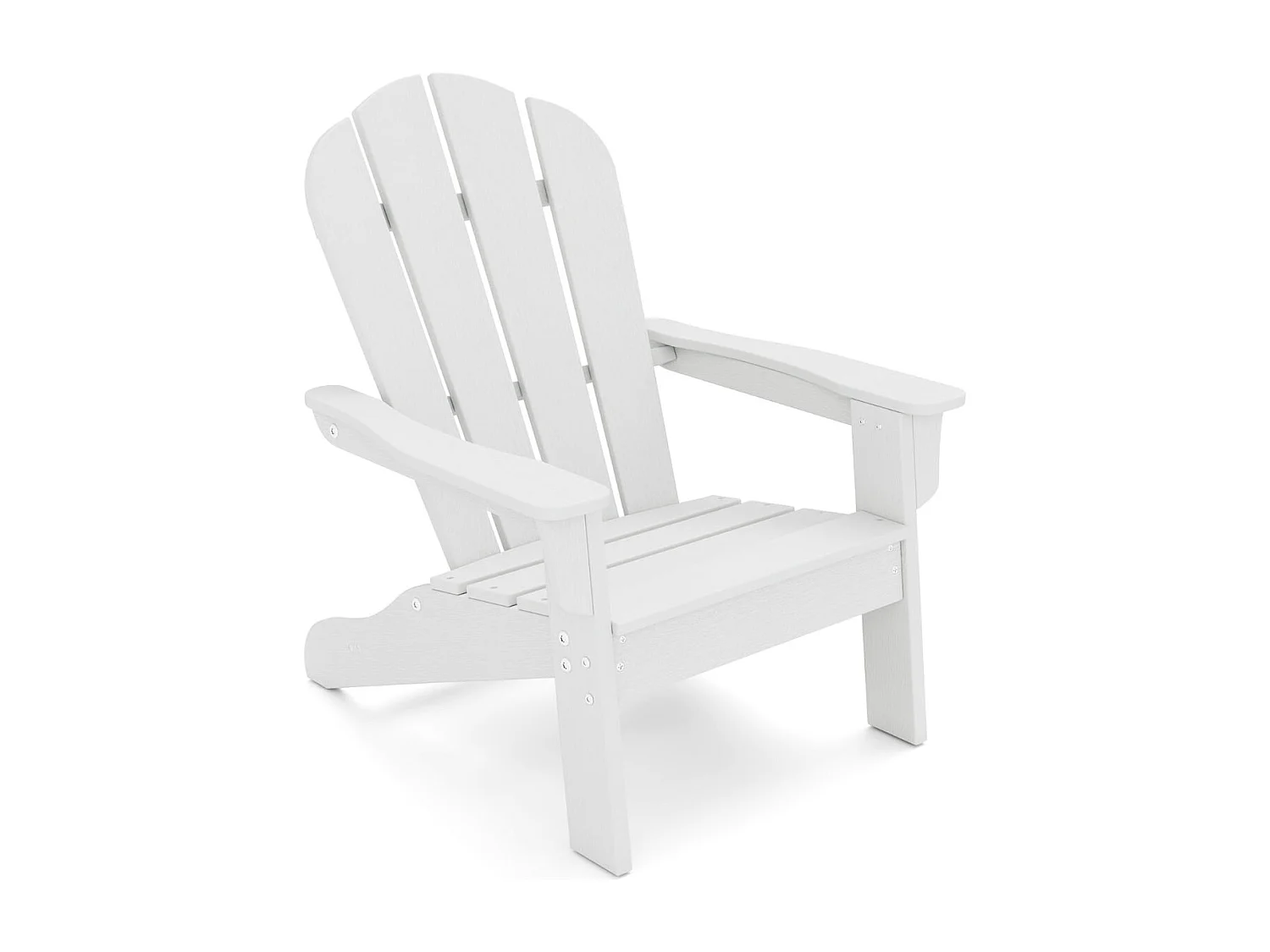 Sedia adirondack da campeggio per bambini con design ergonomico per patio, Sedia da giardino per bambini da 3 a 8 anni Bianco