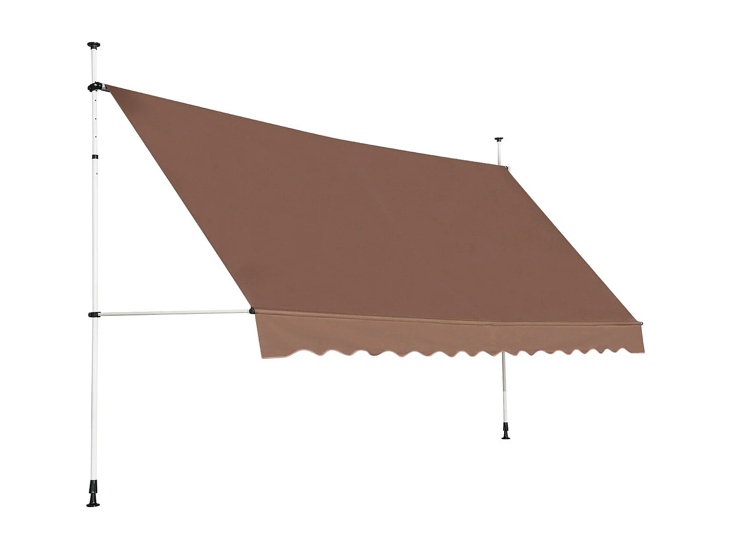 Tenda da sole con morsetti, larghezza 400 cm, tenda da balcone senza forature, resistente ai raggi UV