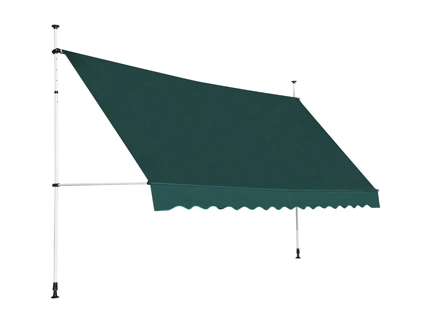 Tenda da sole telescopica e retrattile, Tenda parasole resistente ai raggi UV impermeabile 395 x 120 cm Verde