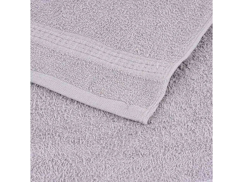 Conjunto Completo de Toalhas de Banho 12 Peças 100% Algodão Cinza com Alta Absorção