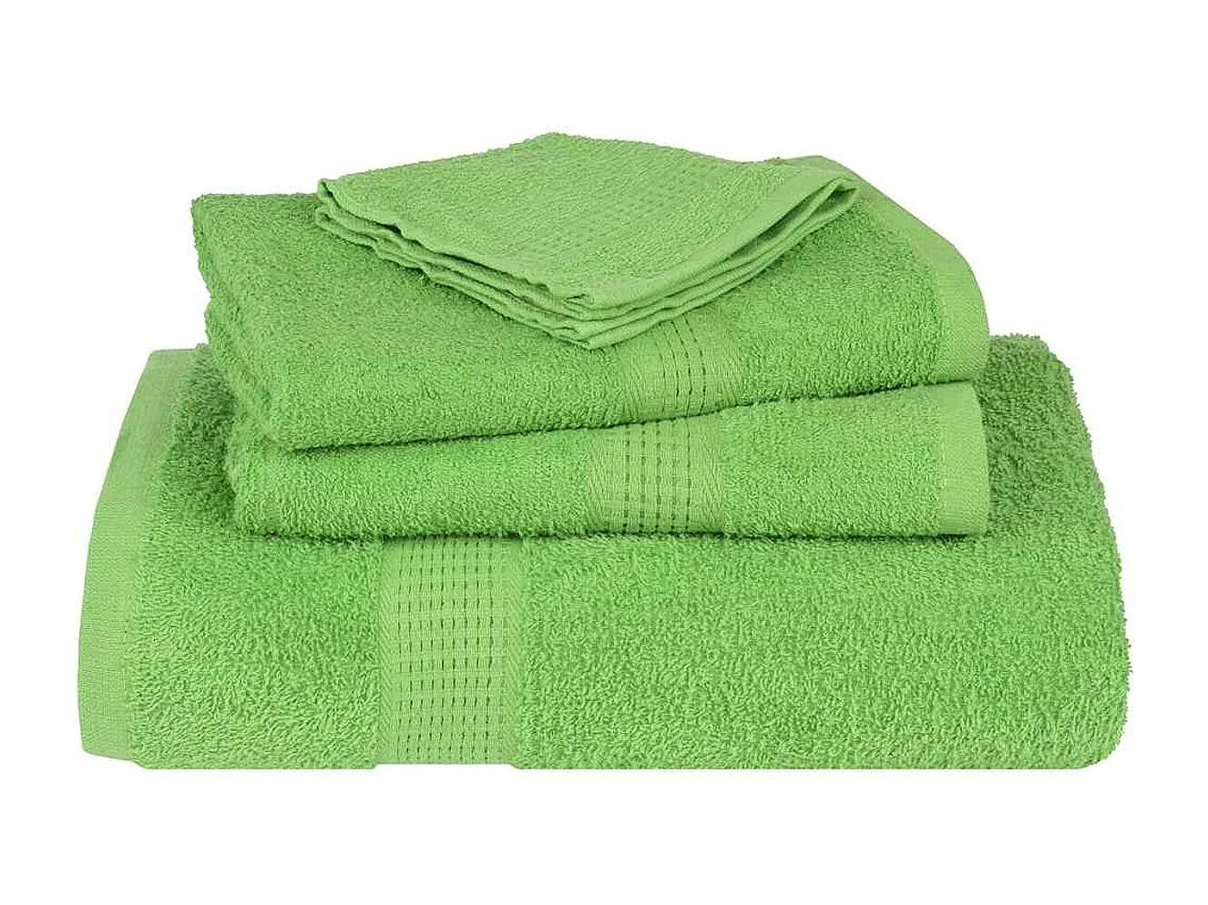 Set de 12 toallas Ariel 360 gramos algodón verde