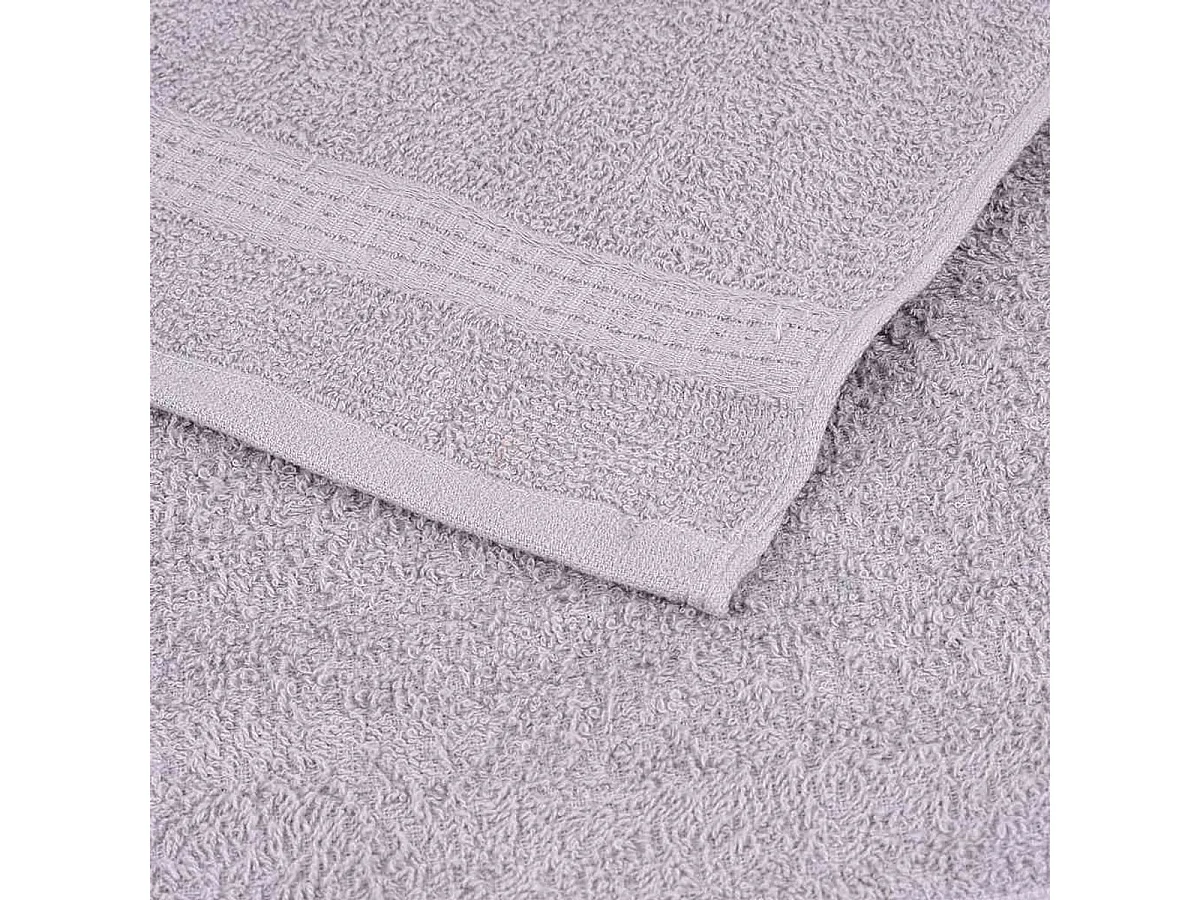 Set de 8 toallas Ariel 360 gramos gris algodón