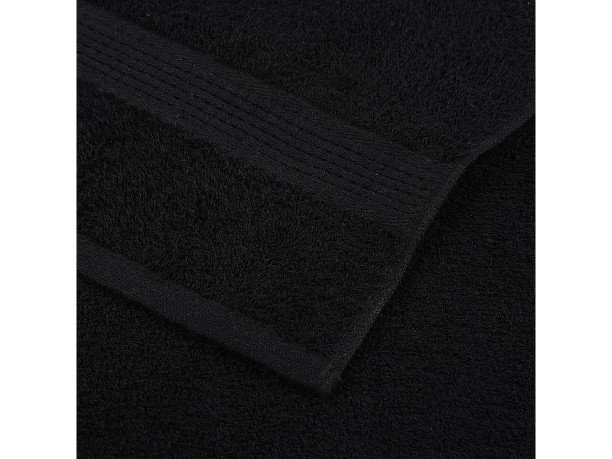 Set de 8 toallas Ariel 360 gramos negro algodón