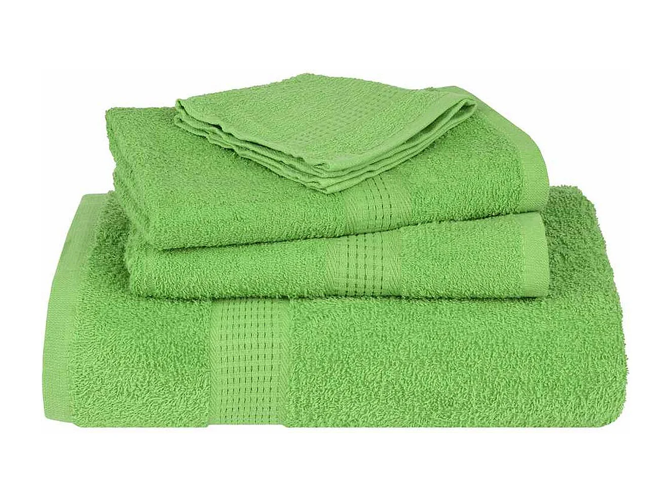 Set de 8 toallas Ariel 360 gramos verde algodón