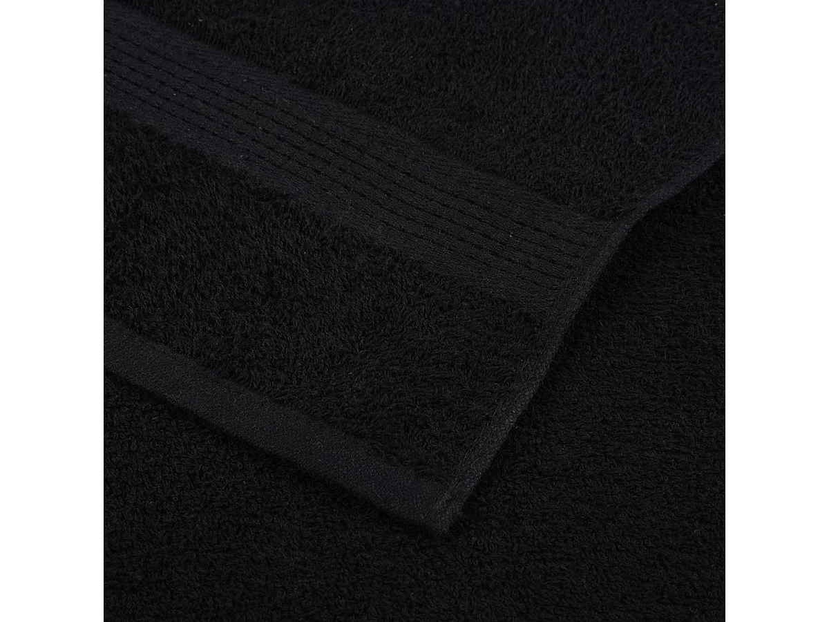 Set de 12 toallas Ariel 360 gramos algodón negro