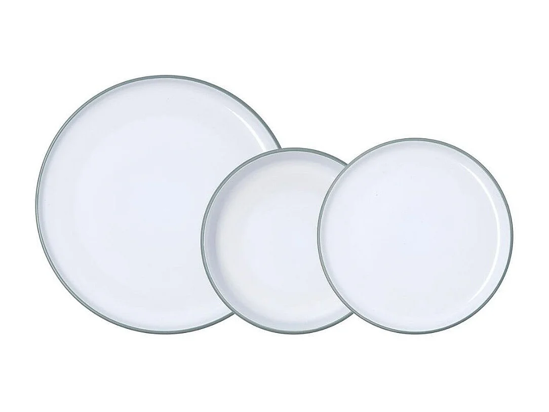 Vajilla Bodo Luminarc 12 piezas 4 servicios cerámica verde/blanco