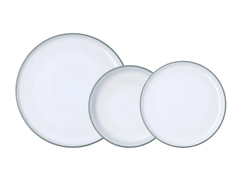 Vajilla Bodo Luminarc 12 piezas 4 servicios cerámica verde/blanco