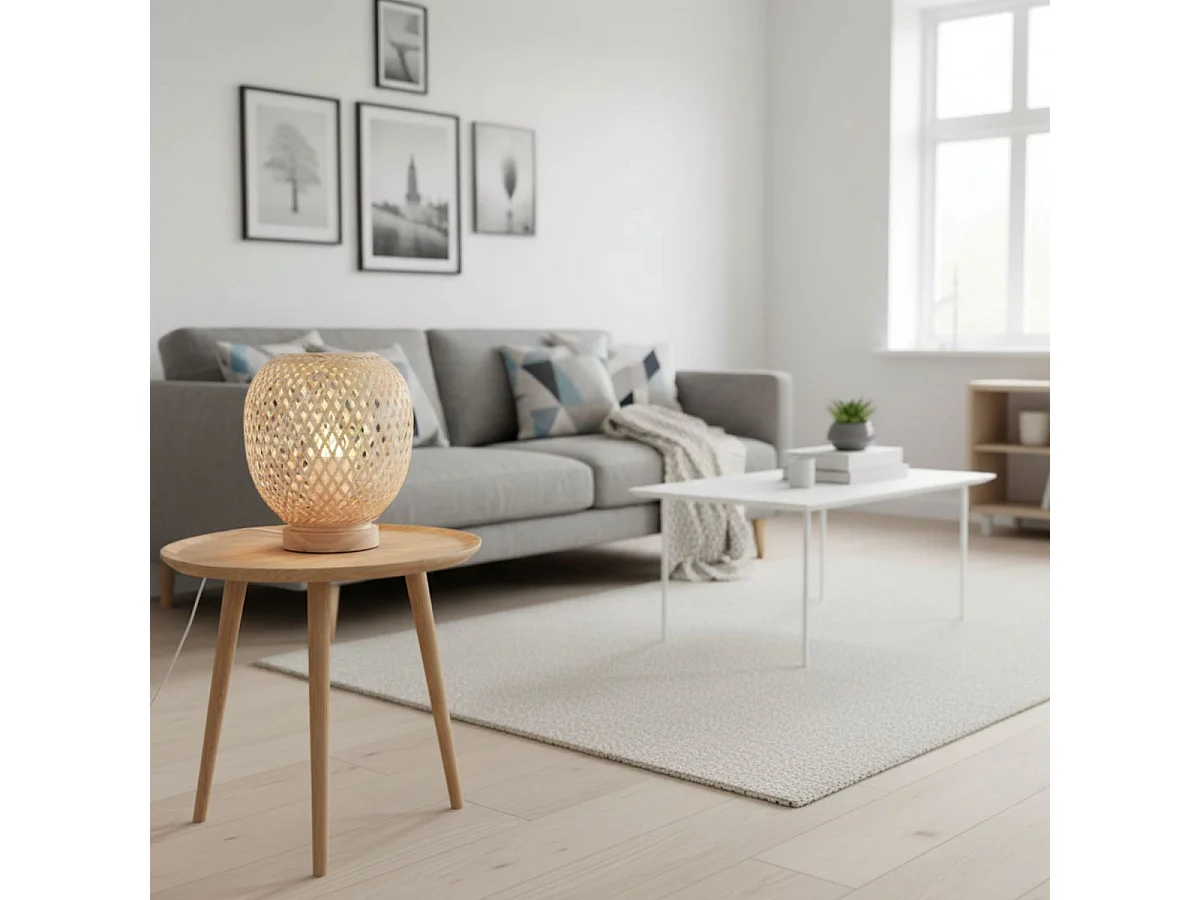 Lámpara de mesa Nora Vinthera natural 22x18 cm