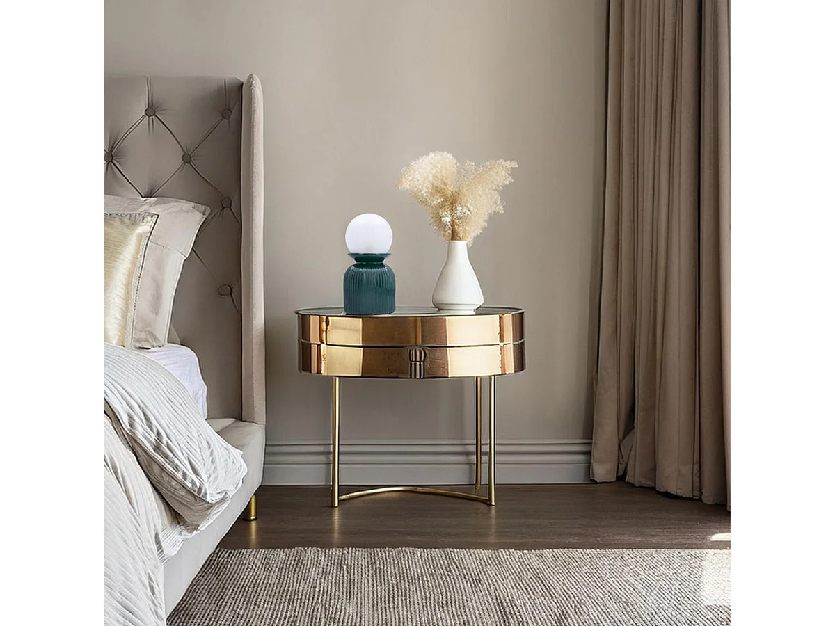 Lámpara de mesa Nora Vinthera verde 21x10,5 cm