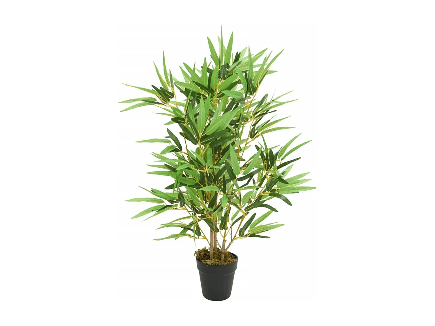 Planta artificial Bambú con macetero verde 80 cm