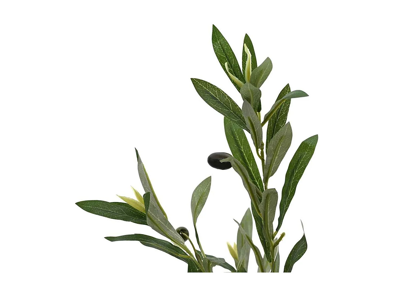 Planta artificial Olivo 450 ramas macetero + aceitunas verde claro 120 cm