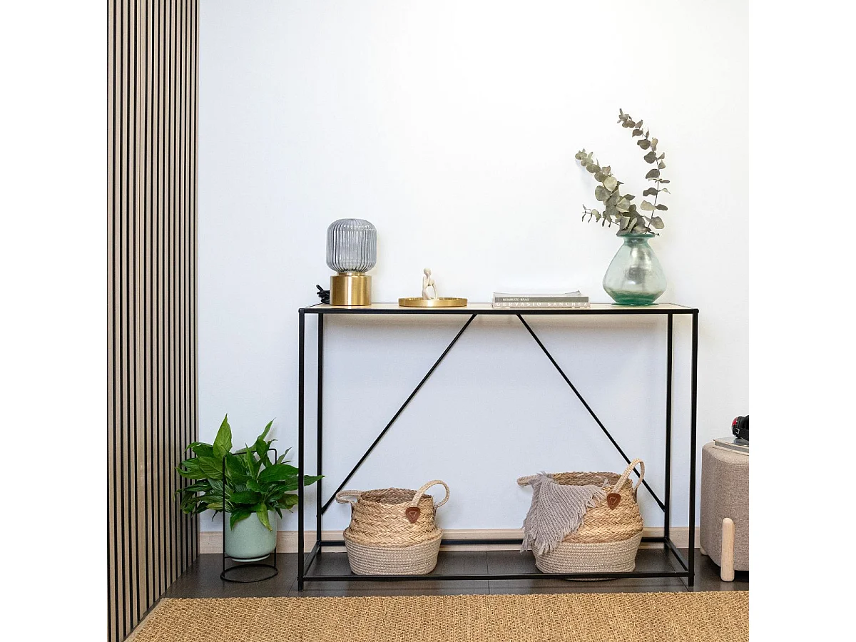 Macetero MOA Vinthera con asa acero verde claro Ø18x39 cm