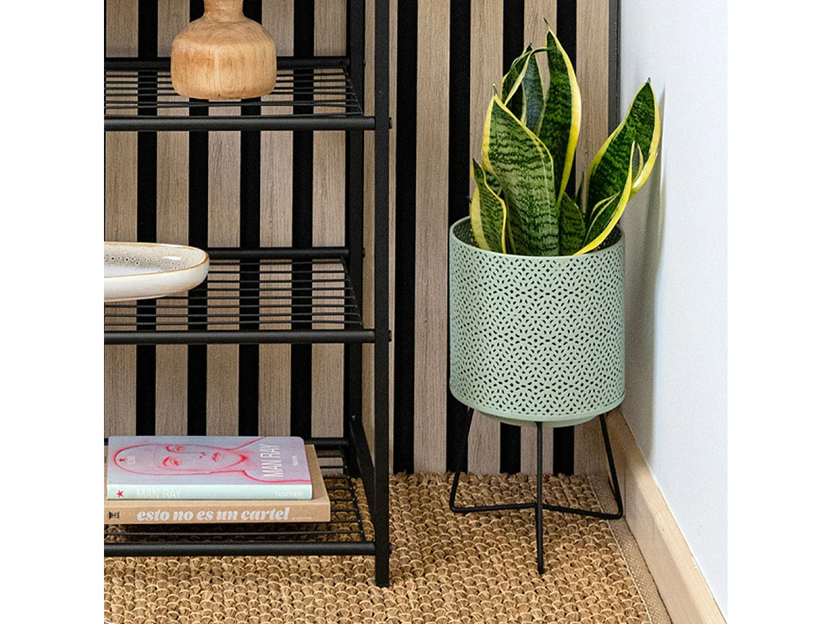 Macetero MOA Vinthera acero verde claro Ø17x29,5 cm