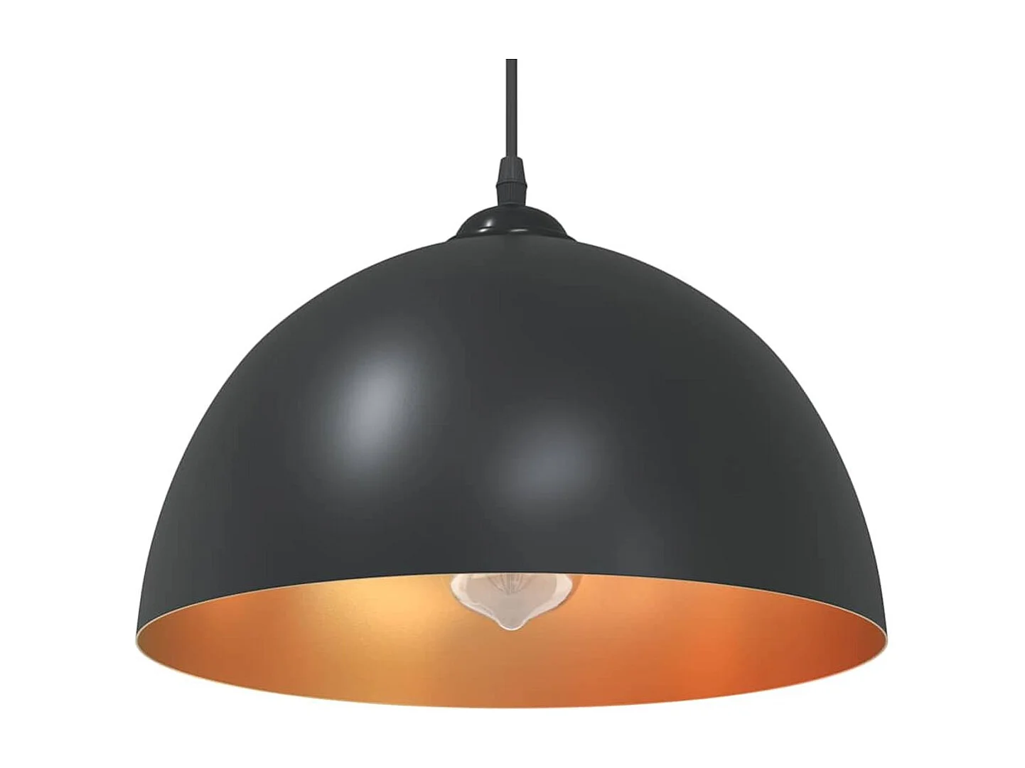 Pack de 2 lámparas de techo Rose altura regulable negro Ø30x120 cm