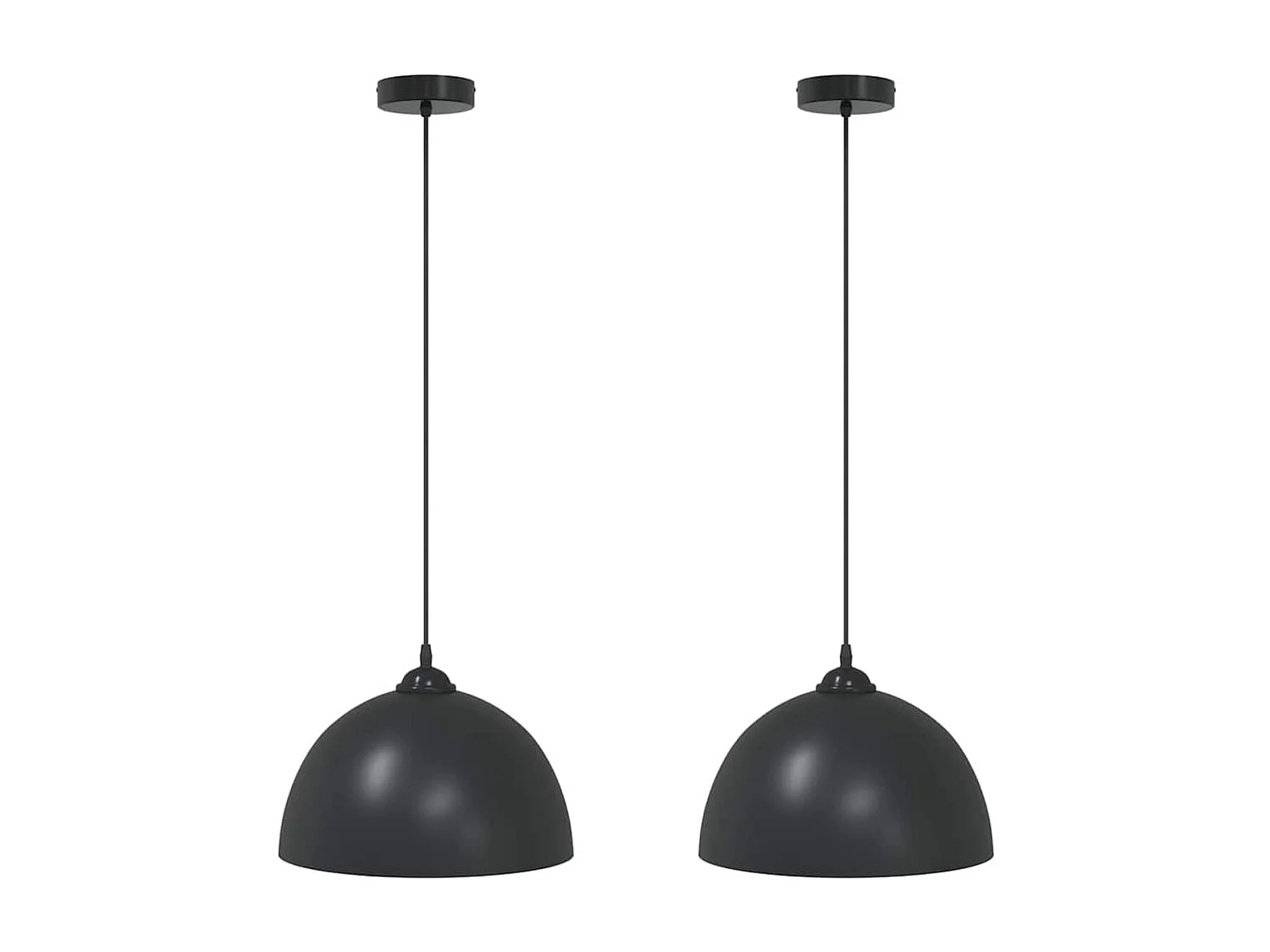 Pack de 2 lámparas de techo Rose altura regulable negro Ø30x120 cm