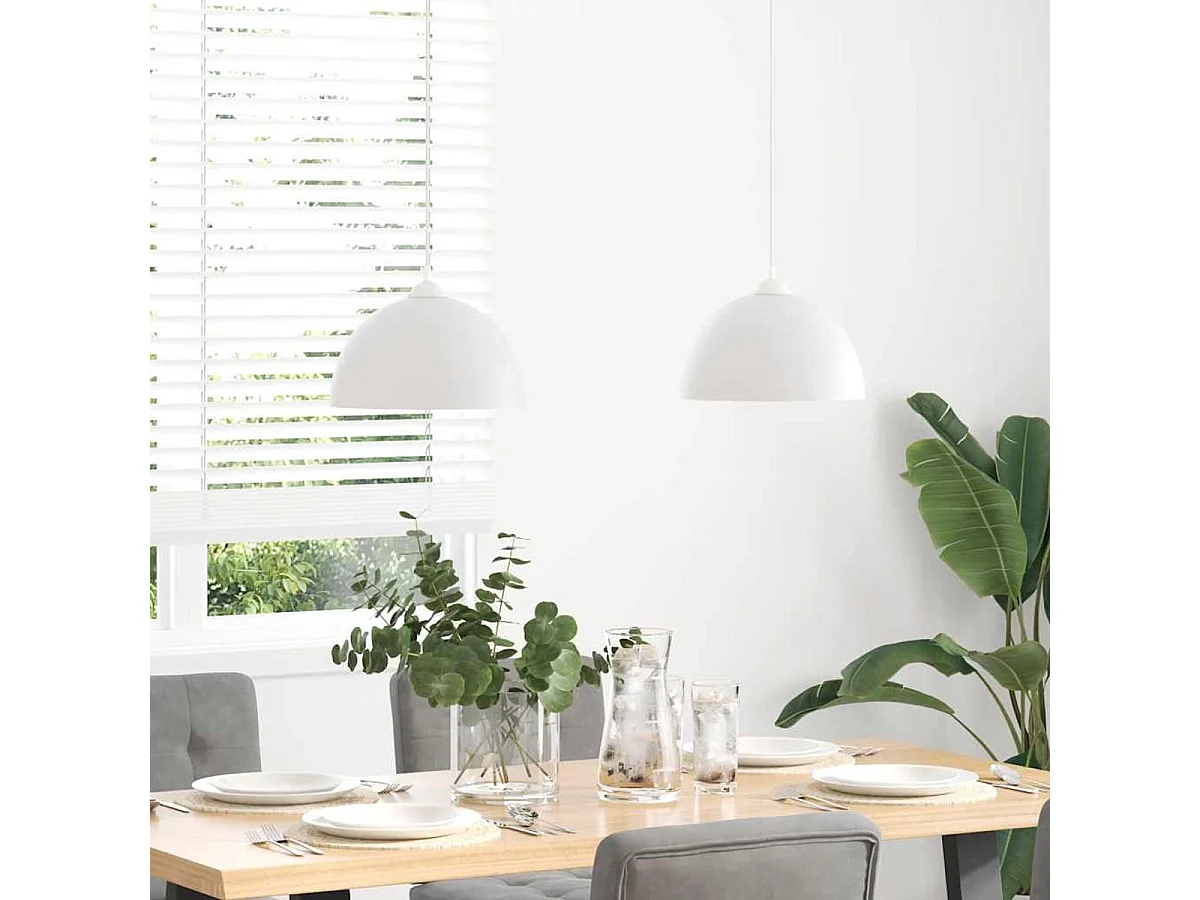 Pack de 2 lámparas de techo Rose altura regulable blanco Ø30x120 cm