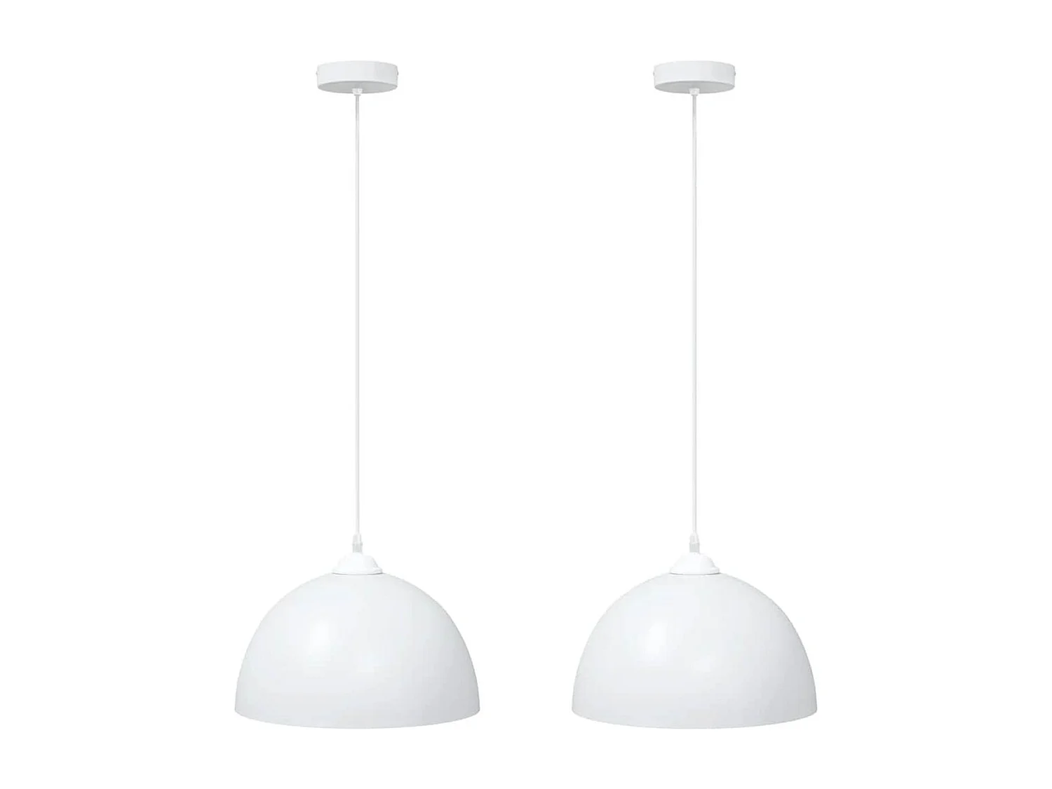 Pack de 2 lámparas de techo Rose altura regulable blanco Ø30x120 cm