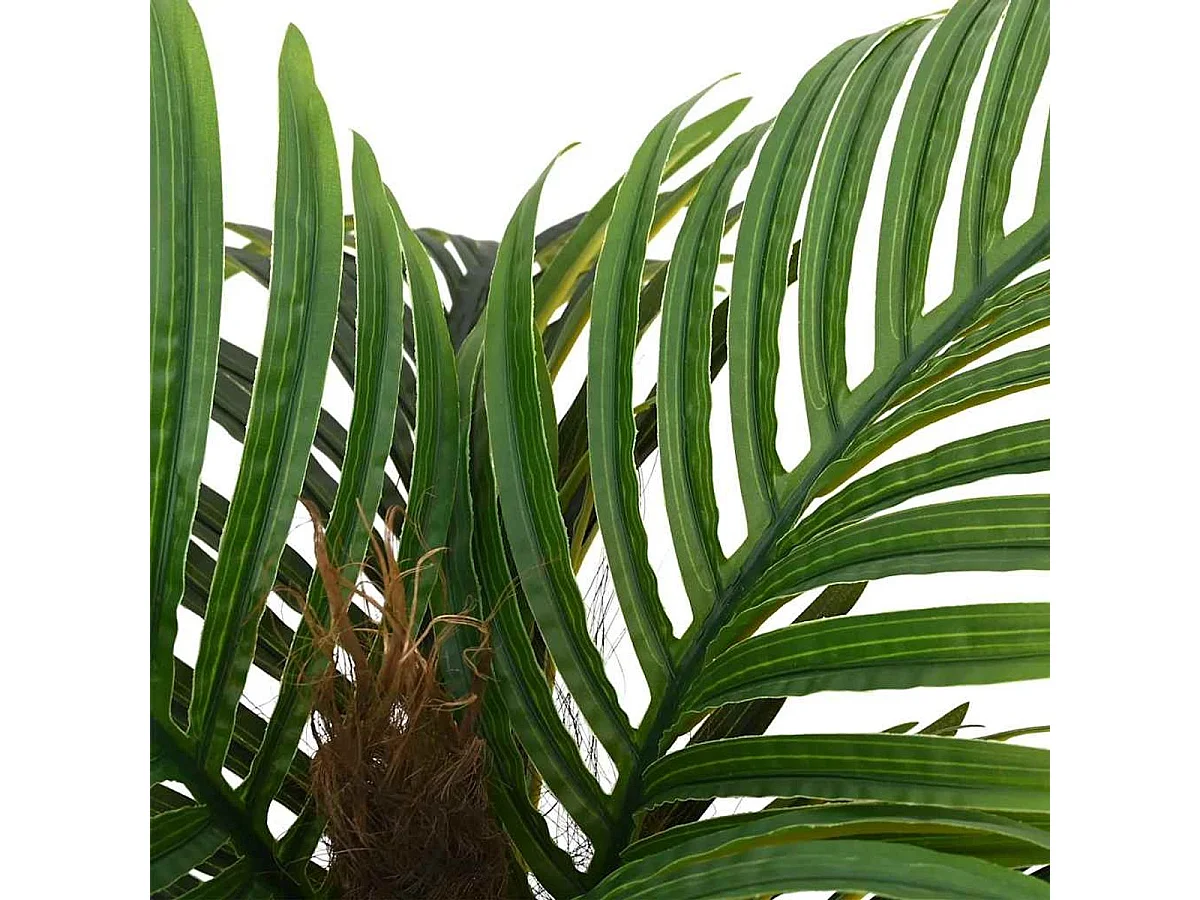 Planta artificial Palmera 6 hojas verde 100 cm