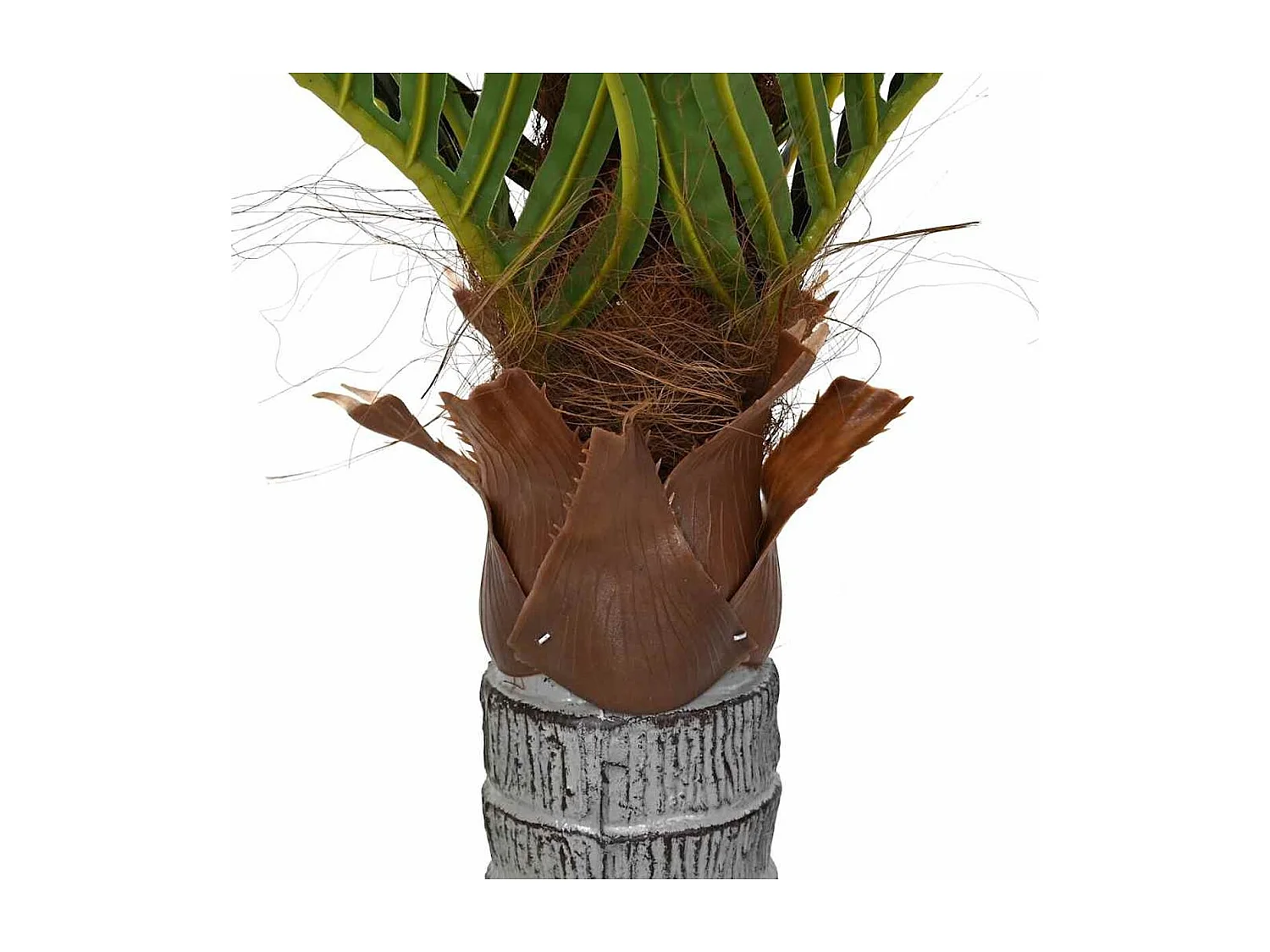 Planta artificial Palmera 6 hojas verde 100 cm